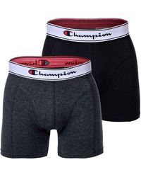 Champion - Boxershorts, 2Er Pack Baumwolle, Logobund, Einfarbig Für Herren - Lyst