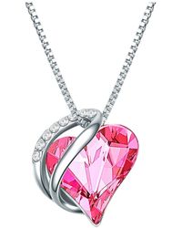 Rafaela Donata - Silberhalskette Kette Mit Anhänger Sterling Silber Verziert Mit Kristallen Von Swarovski Weiß Für Damen - Lyst