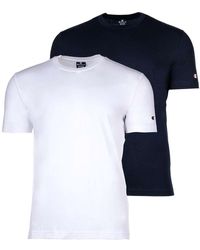 Champion - T-shirt, 2er pack rundhals, baumwolle, kurzarm, einfarbig - Lyst