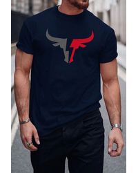 uyguntarz - Übergroßes T-Shirt Mit Bullensilhouette-Aufdruck Für Herren - Lyst