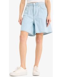 Defacto - Weiche Jeans-Bermudashorts Mit Hoher Taille E0960Ax25Sm Für Damen - Lyst