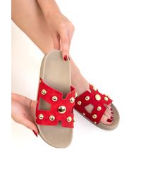 Soho - Rote Hausschuhe Für Damen - Lyst
