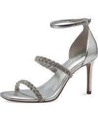 Tamaris - Komfort sandalen 1-28035-42 941 silver textil/synthetik mit touch-it - Lyst