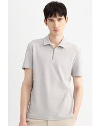 Defacto - Kurzärmliges, Plissiertes Polo-T-Shirt Mit Normaler Passform – B7355Ax24Sp Für Herren - Lyst