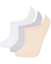 Defacto - 3-Teilige Sneaker-Socken Aus Baumwolle E2085Axns Für Damen - Lyst
