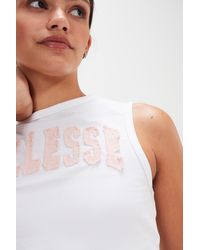 Ellesse - Kurzes t-shirt mit rehkitz-print - Lyst