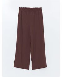 LC Waikiki - Lcw Hose Mit Geradem Bein Und Elastischem Bund Und Weitem Bein Für Damen - Lyst