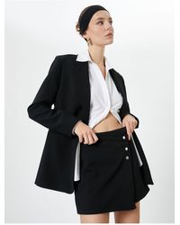 Koton - Mini-Shorts-Rock Mit Knöpfen, Normale Taille Für Damen - Lyst