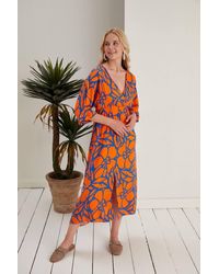 ZF BUTİK - Fledermauskleid Mit V-Ausschnitt Für Damen - Lyst