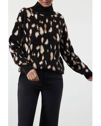 Edit by Trendyol - Schwarzer Strickpullover Mit Stehkragen – Weicher Textur Für Damen - Lyst