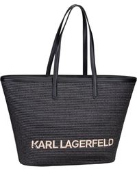Karl Lagerfeld - Shopper k/essential raffia 241w3027 - Lyst
