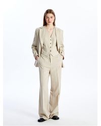 LC Waikiki - Standard-Passform, Gestreifte Hose Aus Leinenmischung Für Damen - Lyst