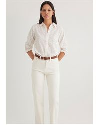 Mavi - Gestreiftes Weißes Hemd Regular Fit Normal Fit -84611 Für Damen - Lyst