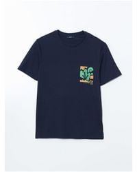 LC Waikiki - Kurzärmliges, Bedrucktes T-Shirt Aus Gekämmter Baumwolle Mit Rundhalsausschnitt Für Herren - Lyst