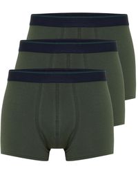 Trendyol - Farbene, einfarbige baumwoll-boxershorts im 3er-pack - Lyst