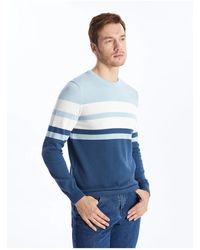 LC Waikiki - Lcwaikiki Classic – Gestreifter Langarm-Strickpullover Mit Rundhalsausschnitt Für Herren - Lyst