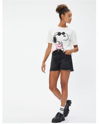 Koton - Jeansshorts Aus Baumwolle Mit Mini-Tasche Und Detaillierten Details Für Damen - Lyst