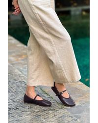 NİŞANTAŞI SHOES - Bonbon Matte Belt Detaillierte Flache Ballerinas Für Damen - Lyst