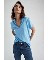 Defacto - Kurzarm-t-shirt aus 100 % baumwolle mit normaler passform und polokragen x0503az23sm - Lyst