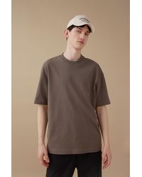 Defacto - Kurzärmliges t-shirt mit rundhalsausschnitt und übergröße - Lyst