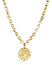 Elli Jewelry - Halskette plättchen gliederkette 925 sterling silber vergoldet - Lyst
