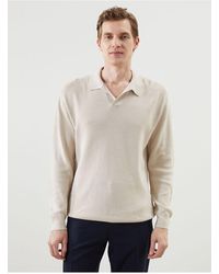 LC Waikiki - Southblue Langärmliger Strickpullover Mit Polokragen Für Herren - Lyst
