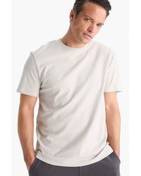 Defacto - 100 Baumwolle, Reguläre Passform, Rundhalsausschnitt, Kurze Ärmel, Schweres Stoff-T-Shirt Für Herren - Lyst