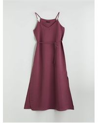 LC Waikiki - Lcwaikiki Klassisches Modal-Mischungsträgerkleid Mit V-Ausschnitt Für Damen - Lyst