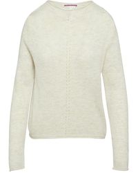 Qs By S.oliver - Weich Gestrickter Pullover Mit Stand-Up-Ärmeln Und Gerollten Kanten Für Damen - Lyst