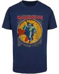 Merchcode - Powerslave Mummy Circle Zerrissenes Papier T-Shirt Für Herren - Lyst