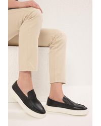 Trendyol - Schwarze Loafer-Schuhe Aus Echtem Leder Für Herren - Lyst