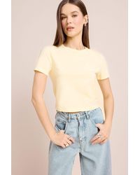 Defacto - Coool Tailliertes Basic-T-Shirt Mit Rundhalsausschnitt Und Kurzen Ärmeln Für Damen - Lyst