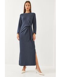 Bianco Lucci - Modalkleid Mit Bindedetail Für Damen - Lyst