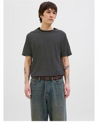 Jack & Jones - T-Shirt Gestreift Rundhalsausschnitt T-Shirt Für Herren - Lyst