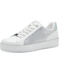 Marco Tozzi - Low sneaker by gmk low top 2-83701-42 191 white/silver textil/synthetik mit mt re - Lyst