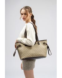 Lucky Bees - Gemusterte Hand- Und Umhängetasche Für Damen - Lyst