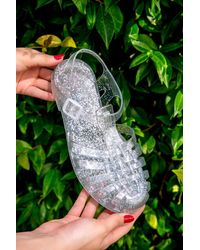 Soho - Transparente Glitzer-Sandalen Für Damen - Lyst