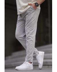 Madmext - Graue Hose Mit Geradem Bein Für Herren - Lyst