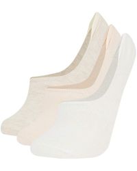 Defacto - Unsichtbare 3-Teilige Ballerina-Socken Aus Baumwolle T6922Azns Für Damen - Lyst