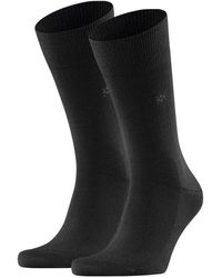 Burlington - Socken Leeds 2Er Pack Schurwolle, Logo, Uni, One Size, Für Herren - Lyst