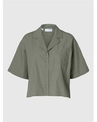 SELECTED - Crop-Bluse Kurzarm Für Damen - Lyst