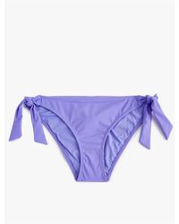 Koton - Basic-bikinihose mit normaler taille und seitlicher schnürung - Lyst