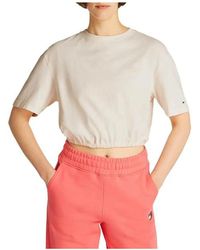 Tommy Hilfiger - Tjw Crp Gmd Script Open Back Tee T-Shirt Für Damen - Lyst