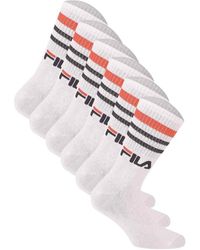 Fila - Unisex socken 6 paar street, sport, lifestyle, socken set, streifen, 35-46 - 35-38 - Lyst