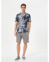 Koton - Bermuda-Shorts Mit Taschen Und Etikettendruck – Taillenschnürung Für Herren - Lyst