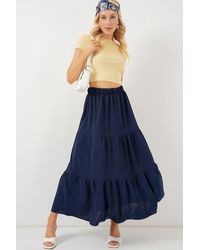 Bigdart - Ayrobin Langer Rock 8048 Marineblau Für Damen - Lyst