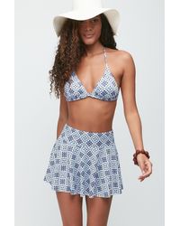 C&City - Triangel-bikini-set mit rock 3260 marineblau - Lyst