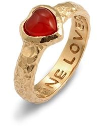 Haze & Glory - Ring Herz Onyx Rot 925 Sterling Silber Heart Over Heels Für Damen - Lyst