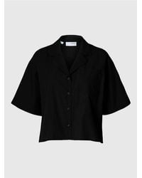 SELECTED - Crop-Bluse Kurzarm Für Damen - Lyst