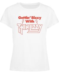 Merchcode - Ladies thin lizzy gettin bizzy box tee - Lyst